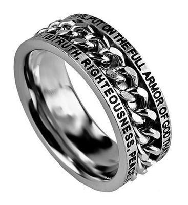 Chain Ring Armor of God - Unique Catholic Gifts