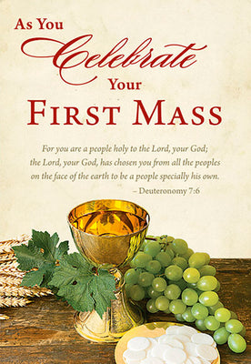 As You Celebrate Your First Mass Greeting Card - Unique Catholic Gifts