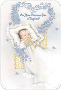 As your Precious Son  is Baptized Greeting Card - Unique Catholic Gifts