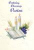 Birthday Blessings Pastor Greeting Card - Unique Catholic Gifts