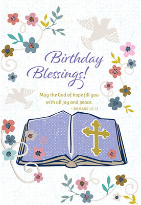 Birthday Blessings Greeting Card - Unique Catholic Gifts