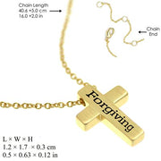 Gold Forgiven Cross Necklace - Unique Catholic Gifts