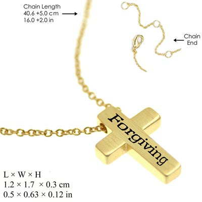 Gold Forgiven Cross Necklace - Unique Catholic Gifts