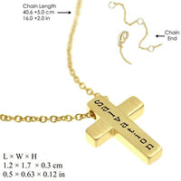 Gold Salvation Cross Necklace - Unique Catholic Gifts