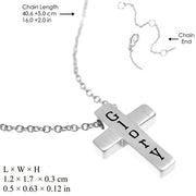 Silver Glory Cross Necklace on a Silver Chain - Unique Catholic Gifts