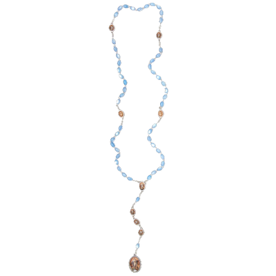 Baby Blue 6mm Immaculate Mary Rosary - Unique Catholic Gifts
