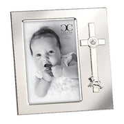 Baptism Frame Cross and Lamb  (holds 4 x 6") - Unique Catholic Gifts