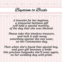 Baptism to Bride Sterling Silver Baptism Bracelet - Unique Catholic Gifts