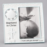 Baptized in Christ Boy's Picture Frame 7"  for 4 x 6" - Unique Catholic Gifts