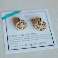 Benedictine Cuff Links Silver - Unique Catholic Gifts