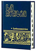 Biblia Latinoamérica,(bolsillo) Azul con Indices - Unique Catholic Gifts