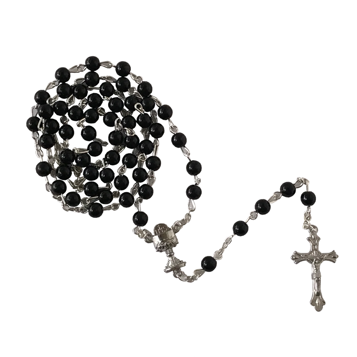 Black First Communion Rosary - Unique Catholic Gifts