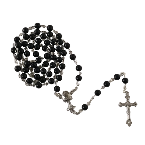 Black First Communion Rosary - Unique Catholic Gifts