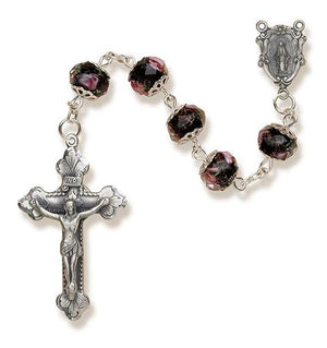 Black Hand-Painted Rosary - Unique Catholic Gifts