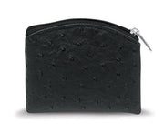 Black Ostrich Skin Pattern Rosary Pouch - Unique Catholic Gifts
