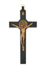 Black and Copper Benedict Wall Crucifix  8" - Unique Catholic Gifts