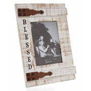 "Blessed" Wood Door Shaped Frame 12" - Unique Catholic Gifts