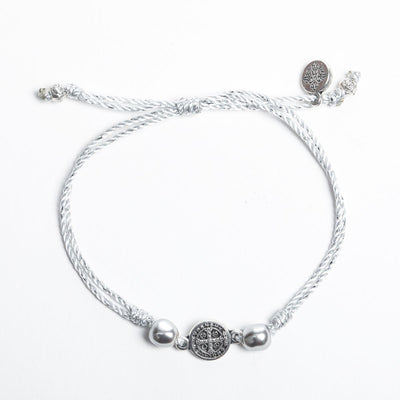 Joy Metallic Silver Blessings and Joy Bracelet - Unique Catholic Gifts