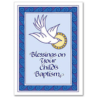 Blessings on Your Child's Baptism Greeting Card - Unique Catholic Gifts