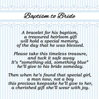 Boy's Baptism to Bride Sterling Silver Baptism Bracelet - Unique Catholic Gifts