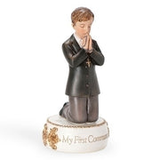 Boy's First Communion Figure Keepsake 5 1/2"" - Unique Catholic Gifts