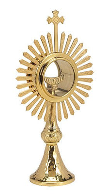 Budded Cross and Ray Monstrance with Luna 9 1/2