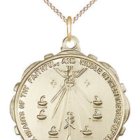 14kt Gold Filled Seven Gifts Pendant on a Gold Filled Chain - Unique Catholic Gifts