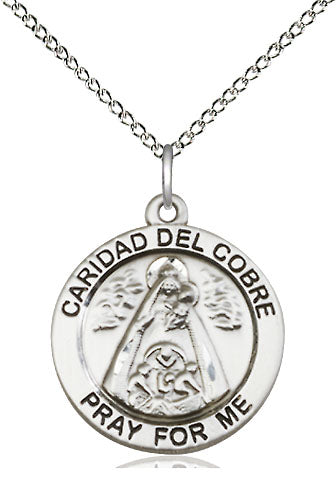Sterling Silver Caridad del Cobre Pendant on Sterling Silver Chain - Unique Catholic Gifts