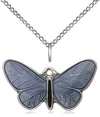 Sterling Silver Butterfly on a Sterling Silver Chain - Hand made in America - Unique Catholic Gifts