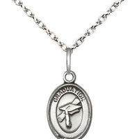 Sterling Silver Graduation Medal on a Sterling Silver Chain - Unique Catholic Gifts