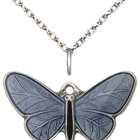 Sterling Silver Butterfly on a Sterling Silver Chain - Hand made in America - Unique Catholic Gifts
