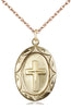 14kt Gold Filled Cross Pendant on a Gold Filled Chain - Unique Catholic Gifts