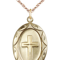 14kt Gold Filled Cross Pendant on a Gold Filled Chain - Unique Catholic Gifts