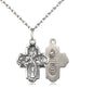 Sterling Silver 4-Way Pendant on a Sterling Silver Chain - Unique Catholic Gifts