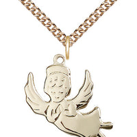 14kt Gold Filled Angel Pendant on a Gold Filled Chain - Unique Catholic Gifts