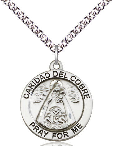 Sterling Silver Caridad del Cobre Pendant on Sterling Silver Chain - Unique Catholic Gifts