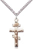GF/SS Greek Crucifix Pendant on a Sterling Silver Chain - Unique Catholic Gifts