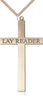 14kt Gold Filled Lay Reader Cross Pendant on a Gold Plate Chain - Unique Catholic Gifts