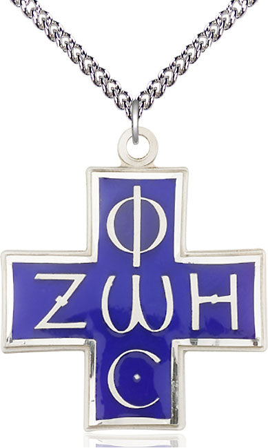 Sterling Silver Light & Life Pendant on Sterling Silver Chain - Unique Catholic Gifts