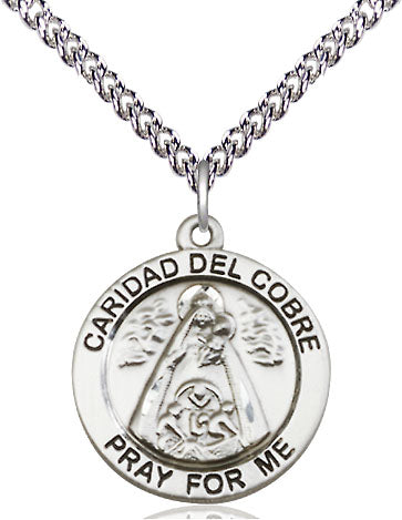 Sterling Silver Caridad del Cobre Pendant on Sterling Silver Chain - Unique Catholic Gifts