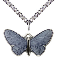 Sterling Silver Butterfly on a Sterling Silver Chain - Hand made in America - Unique Catholic Gifts