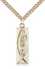 14kt Gold Filled Fish Pendant on a Gold Filled Chain - Unique Catholic Gifts