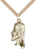 14kt Gold Filled Christ Head Pendant on a Gold filled Curb Chain - Unique Catholic Gifts