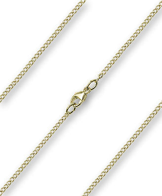 24" Gold Plated Light Rhodium Heavy Curb Chain with Lobster Claw  - Carded - Unique Catholic Gifts