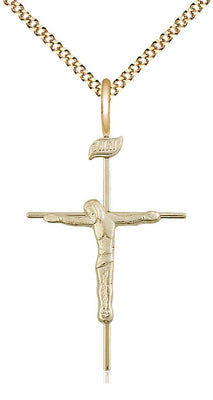 12kt Gold Filled Crucifix Pendant on a Gold Filled Chain - Unique Catholic Gifts