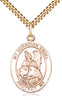 14kt Gold Filled Guardian Angel Protector Pendant on a Gold Filled Chain - Unique Catholic Gifts