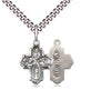 Sterling Silver 4-Way Pendant on a Sterling Silver Chain - Unique Catholic Gifts