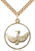 14kt Gold Filled Holy Spirit Medal on a Gold Filled Chain - Unique Catholic Gifts