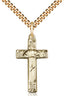 14kt Gold Filled Cross Pendant on Gold Plate Chain - Unique Catholic Gifts