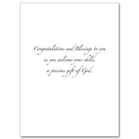 Angel Song Gift of God Baby Congratulations Card ( 4.375 x 5.9375") - Unique Catholic Gifts